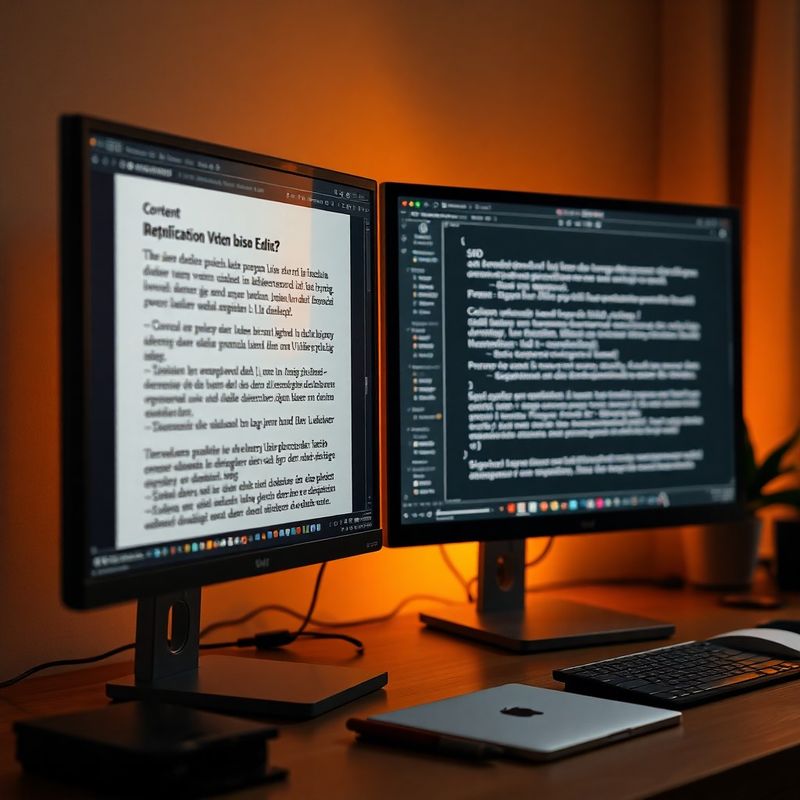 Fluxul de optimizare a conținutului pe două monitoare